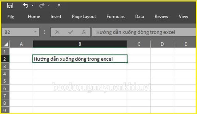 Ngắt dòng trong ô Excel bằng phím tắt Alt + Enter