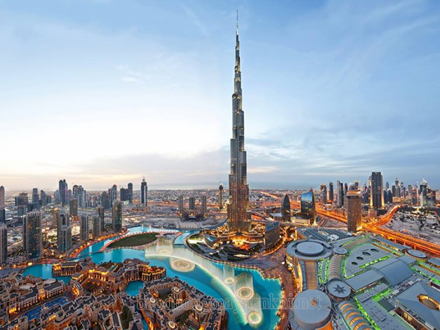 Burj Khalifa ở Dubai là tòa nhà cao nhất thế giới hiện nay