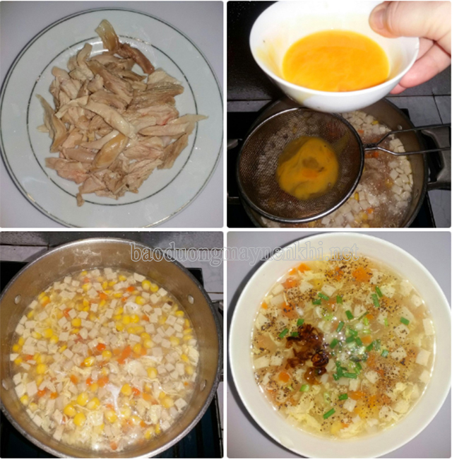 Nấu súp gà nấm thập cẩm