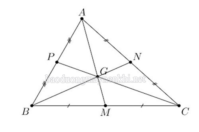 Cách chứng minh trung điểm theo tính chất tam giác