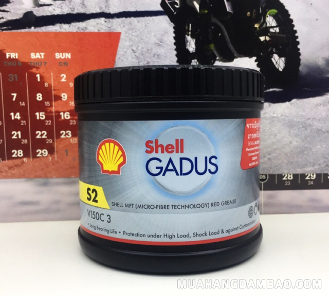 Mỡ bơm máy xúc Shell Gadus chịu nhiệt 150 độ.